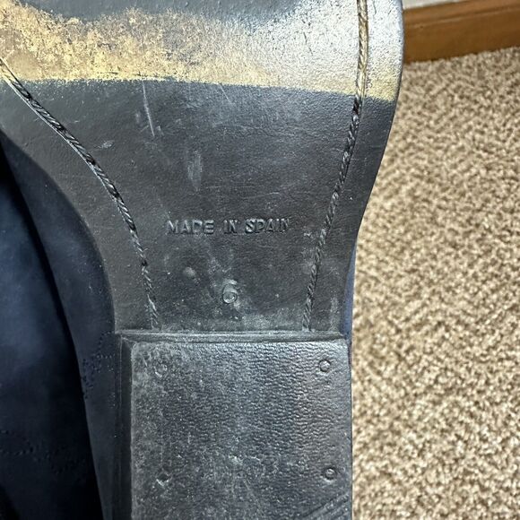 Guess Georges Marciano Blue Leather Western Booties Women's 6 Vintage 80s/90's - Picture 9 of 9